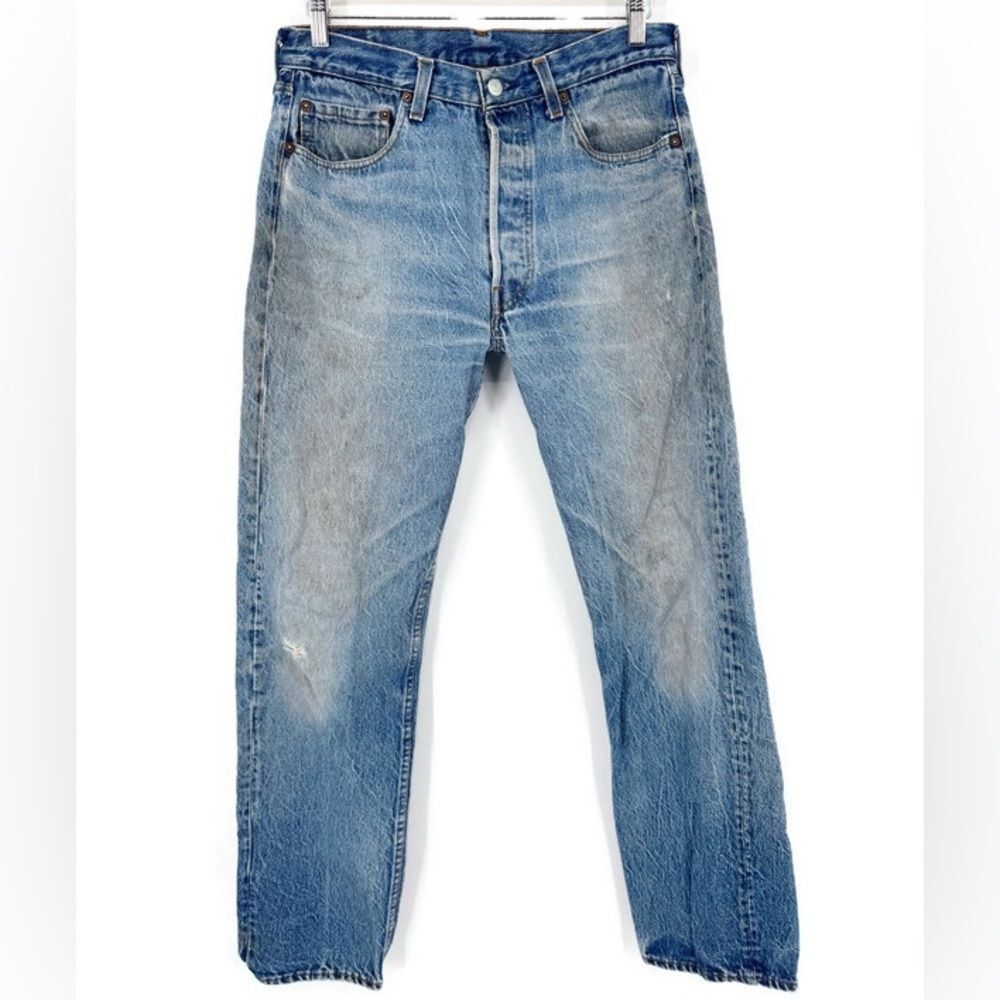 Vintage Levi’s 501 Jeans Altered and Distressed. Late 80s Early 90s Button Fly